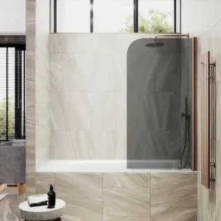 Шторка на ванну MaybahGlass MGV-613-2 60см бронза